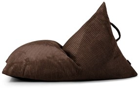 Tmavohnedý menčestrový detský sedací vak Razzy – SLOWDOWN