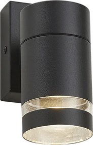 Moderné vonkajšie nástenné svietidlo čierne IP44 - Ensam