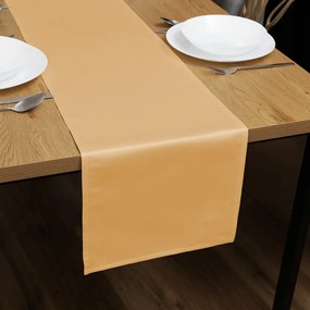 Biante Saténový behúň na stôl polyesterový Satén LUX-L063 Svetlo zlatý 35x160 cm