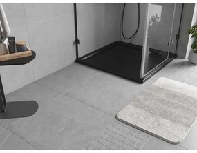 Mexen Flow Slim, štvorcová sprchová vanička 90 x 90 cm, čierna matná, 46S709090