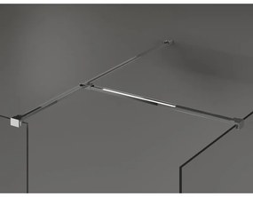 Mexen Kioto, 2-stenová sprchová zástena Walk-In 115 x 80 cm, 8mm číre sklo, chrómový profil, 800-115-202-01-00-080