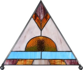 Stolová lampa Tiffany v tvare pyramídy - 26*26*30 cm