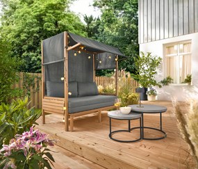 Solárna akumulátorová stolová lampa, sivá