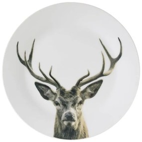 Porcelánový dezertný tanierik s jeleňom Red Deer - Ø19*2cm