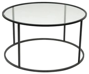 Konferenčný stolík BERLIN 45x80 cm čierna/číra