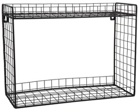 Čierna poschodová oceľová polica 40 cm Reja – PT LIVING