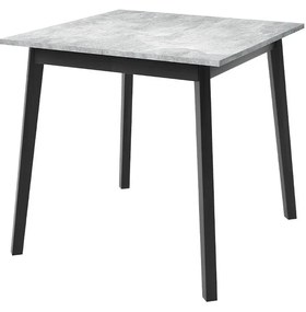 Jedálenský stôl Renkiz S 85/85, Farby:: sivý mramor / čierna