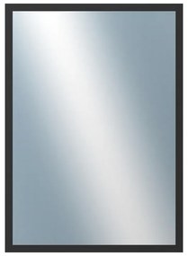 DANTIK - Zrkadlo v rámu, rozmer s rámom 50x70 cm z lišty Hliník čierna (7005021)