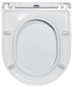 Cerano Seggio, WC sedátko so spomaľovacím mechanizmom 430x360x42 mm, slim/UF, biela matná, CER-CER-414791