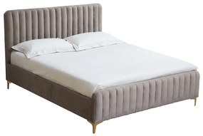 Manželská posteľ 140 cm Karilla (sivohnedá) (s roštom). Vlastná spoľahlivá doprava až k Vám domov. 1017200