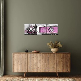 Obraz abstrakcie (s hodinami) (90x30 cm)
