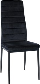 Jedálenská stolička Mayfair - zamat - Čierna