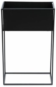 KOVOVÝ KVETINÁČ SO STOJANOM RECT 70X24X44 CM ČIERNA