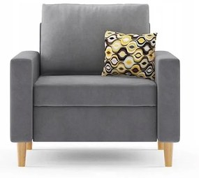 Pohodlné kreslo sivej farby