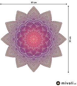 Samolepky na stenu - Mandala hnedo-fialová