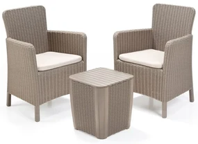 Keter TRENTON BALCONY set - cappuccino+pieskové podušky