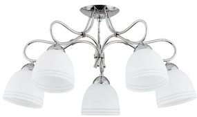 Prisadený luster FILA 5xE27/15W/230V lesklý chróm