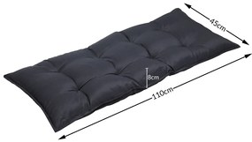 InternetovaZahrada Poduška na lavicu 110x45x8 cm - antracit