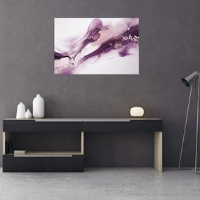 Obraz - Purple fluid art (90x60 cm)