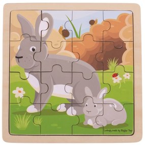 Bigjigs Toys Puzzle králik so zajačikom