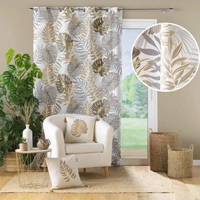 Sivý/v zlatej farbe záves 140x260 cm Mogador – douceur d'intérieur