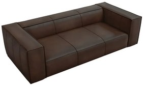 Tmavohnedá kožená pohovka 227 cm Madame - Windsor &amp; Co Sofas