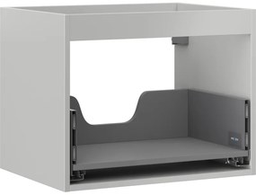 Mexen Box-A, závesná skrinka 60 cm, 1 zásuvka, sivá matná, 91AX0-0600-470-1-62