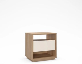 Krémovobiely/v prírodnej farbe nočný stolík v dekore duba Dennis – Marckeric