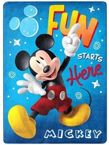 DETSKÁ FLEECOVÁ DEKA MICKEY 100X140 CM VZOROVANÁ