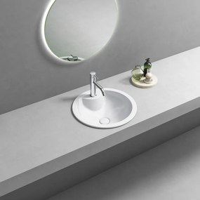 Aqualine Aqualine, SHIPRA keramické umývadlo zápustné, priemer 46cm, biela, NP564