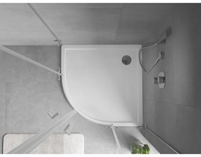 Mexen Flow, štvrťkruhová sprchová vanička slim 90 x 90 cm, biela lesklá, 46Q109090