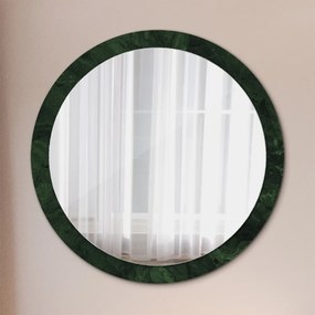 Okrúhle ozdobné zrkadlo Zelený mramor fi 100 cm