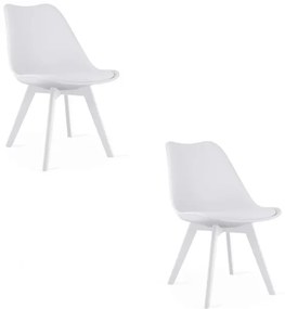 Set dvoch jedálenských stoličiek MARK biely (2 ks)