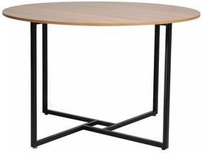 Kulatý jídelní stůl Alto 120 cm dub přírodní/černý