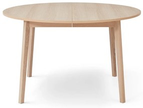 Okrúhly rozkladací jedálenský stôl v dekore duba a prídavnou doskou ø 130 cm Single – Hammel Furniture