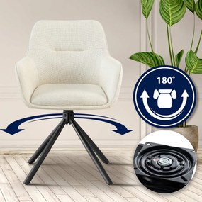 Židle Tipton, látka - krémová