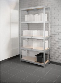 Keeeper Úložný box pre domácnosť aj dielňu, BRUNO L, 20,5L, 43 x 35 x 17,5 cm, dymový