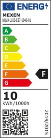 Mexen Nova, LED žiarovka E27, C37, 10W, Neutrálna - 4000K, 1055 lm - L102-E27-1040-01