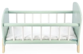 Drevená postieľka pre bábiku s perinkou a vankúšikom - Zen