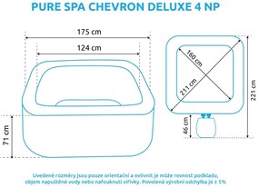 Intex | Vírivý bazén Pure Spa Chevron Deluxe 4 NP | 11400291