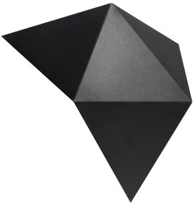 Nástenné svietidlo Solido, 1x čierne kovové tienidlo