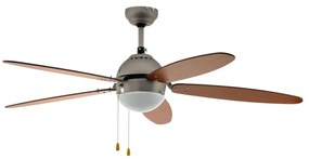 EGLO 35042 SUSALE Stropný ventilátor s osvetlením na päticu E14 60W AC s ťahovým spínačom drevo