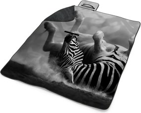 Sablio Plážová deka Válajúca sa zebra: 200x140 cm