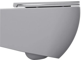 Isvea Isvea, INFINITY závesná WC misa, Rimless, 36,5x53cm, stone grey, 10NF02004-2V