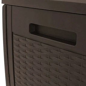 vidaXL Záhradný úložný box hnedý 119x48x60 cm polypropylénový-