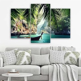 Gario Obraz na plátne Tropical bay - 3 dielny Rozmery: 60 x 40 cm