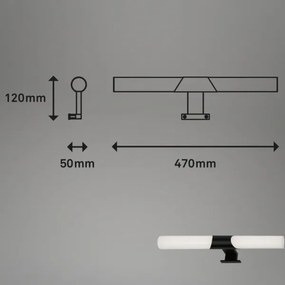 Briloner 3113-115 - LED Kúpeľňové osvetlenie zrkadla LED/12W/230V IP44 čierna