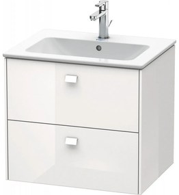 DURAVIT Brioso závesná skrinka pod umývadlo, 2 zásuvky, 620 x 479 x 553 mm, biela vysoký lesk, BR410102222