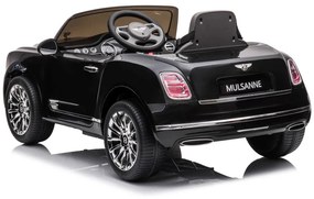 LEAN CARS Elektrická autíčko  Bentley Mulsanne - čierne - 2x45W- BATÉRIA - 12V7Ah - 2024