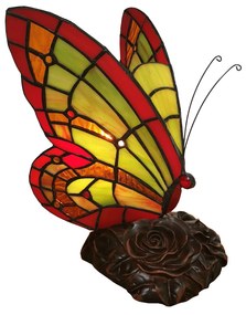 Stolná lampa Tiffany Butterfly II - 15*15*27 cm